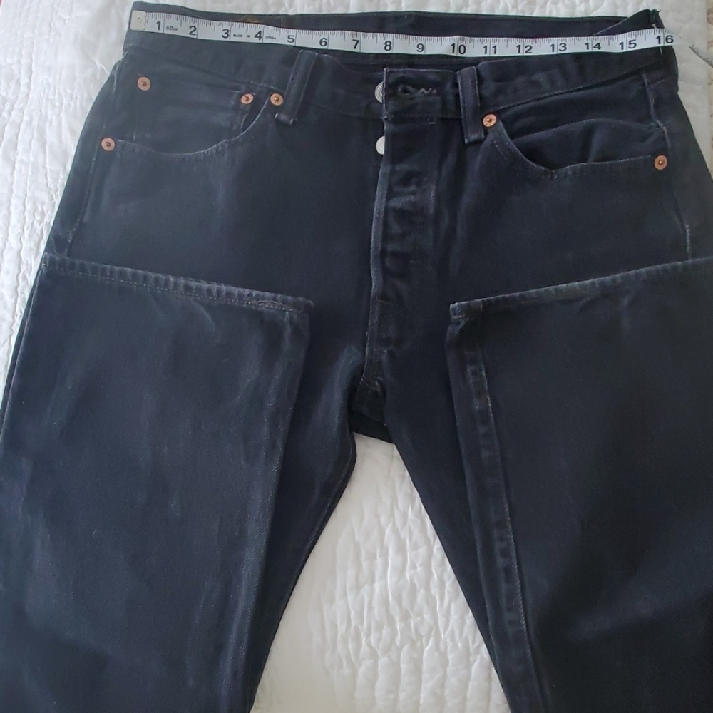 Vintage Levi's 501 black button fly denim 32x30